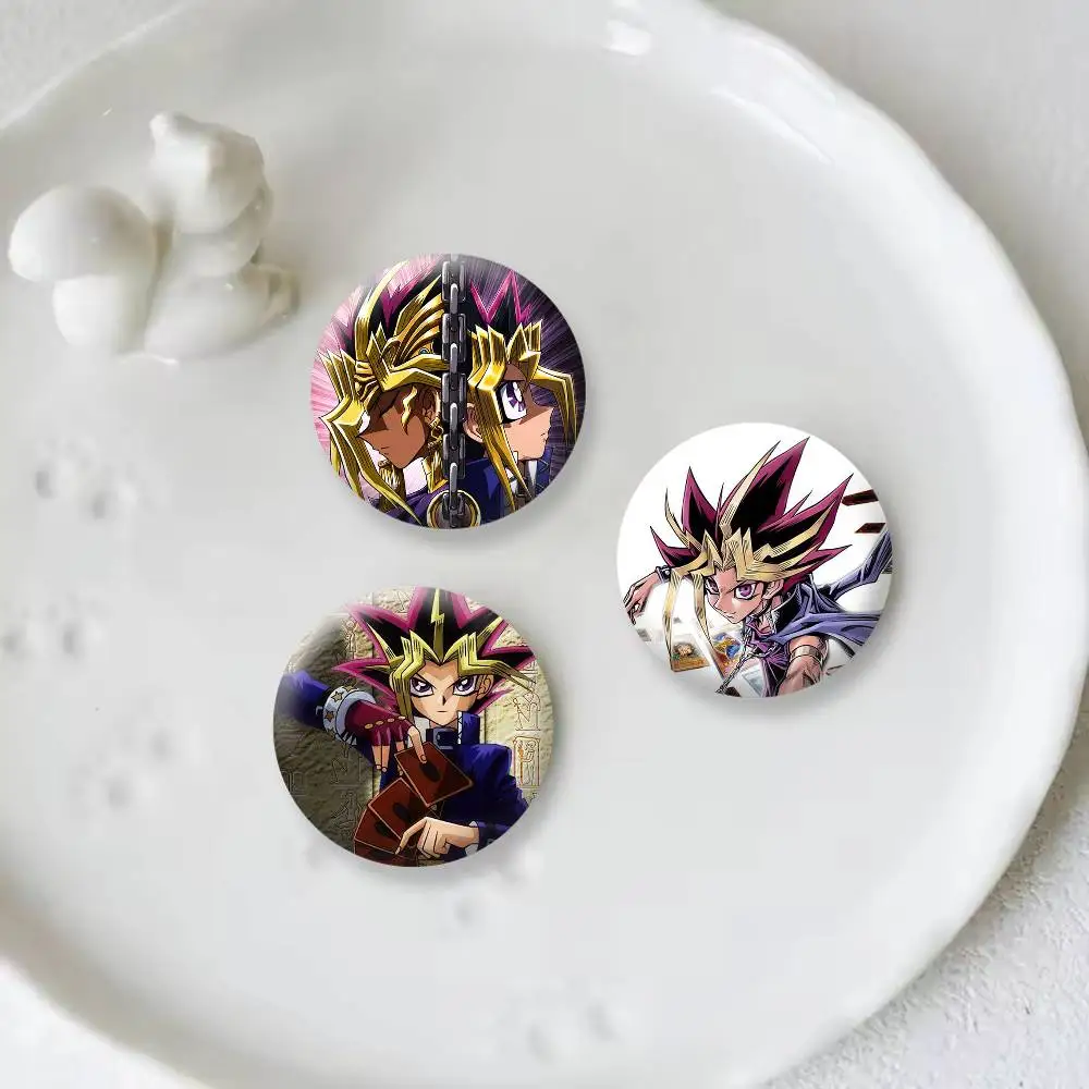 Anime Yu-Gi-Oh Y-Yugi Muto Button Pins Backpack Clothing Decor Brooch Badge Jewelry Gifts for Kids