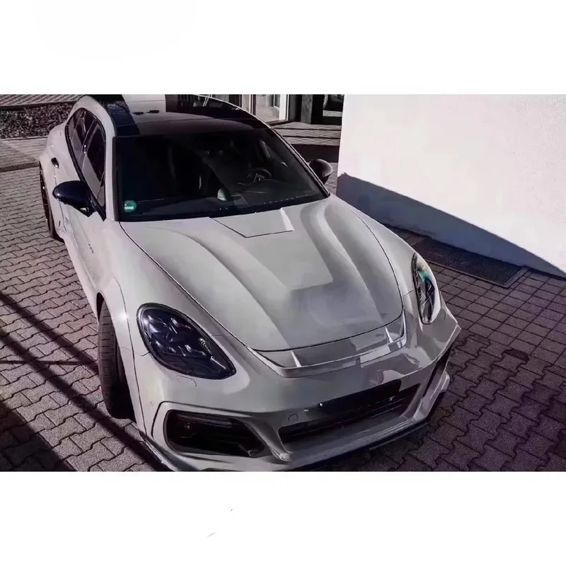 Applicable to Upgrade to T-Type Carbon Fiber Full Body Kit Front Bumper Lip Diffuser Side Skirt Porsche Panamera 971