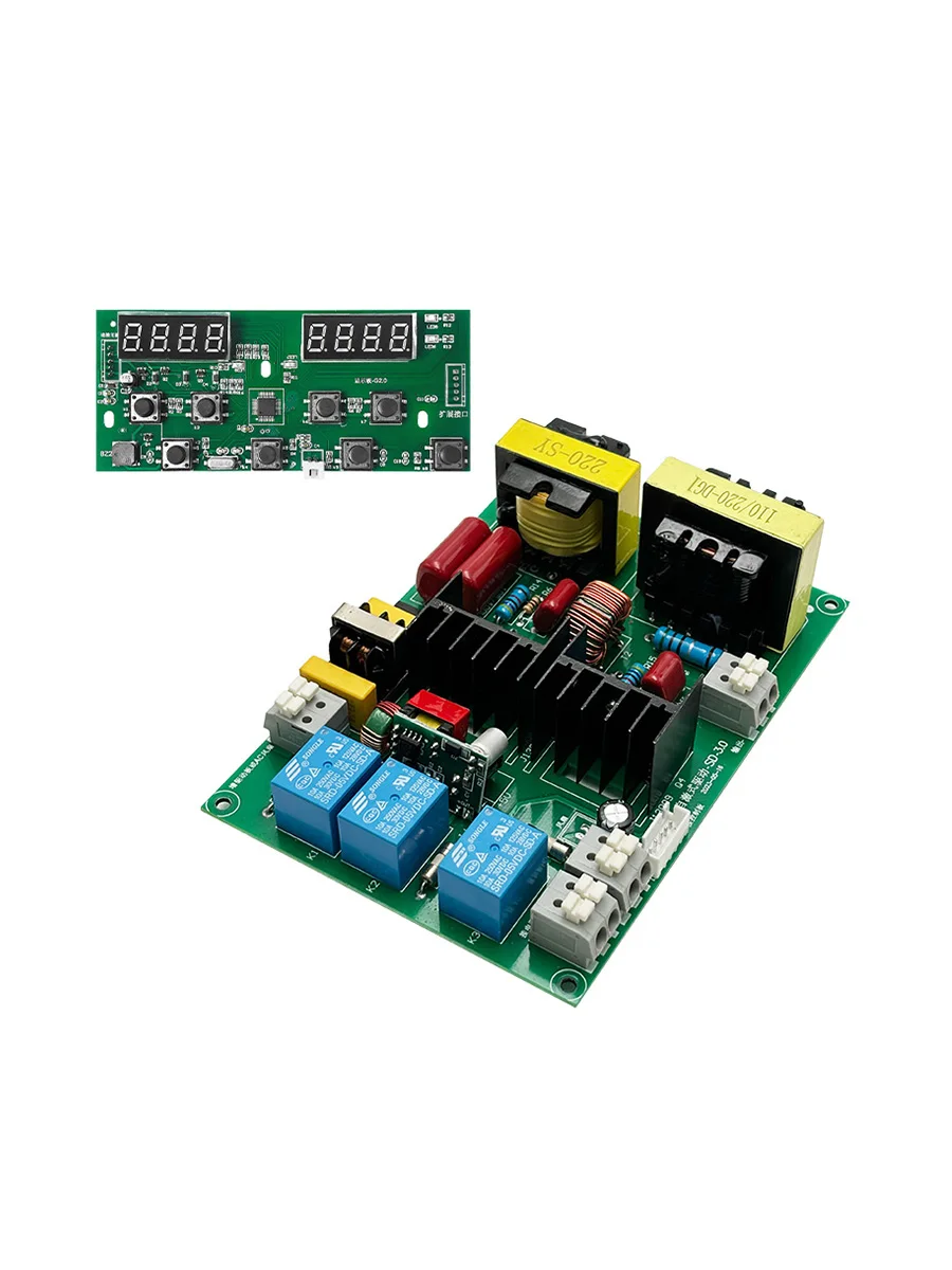 FanYingSonic 40KHz Digital Display Circuit Board With 50W Transducer PCB Driver Boards For Ultrasonic Cleaner Parts Generator