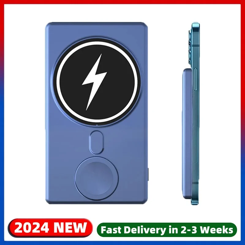 

Magnetic Power Bank For iPhone 15 14 13 12 11 Apple Watch AirPods Portable Wireless Charger Mini Powerbank External Battery Pack