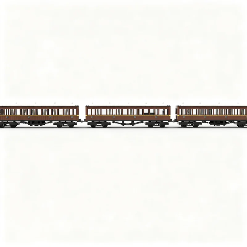 2838pcs MOC Train Liverpool Overhead Railway EMU - The World's First Electrical Multiple Unit Model Building Blocks Architecture