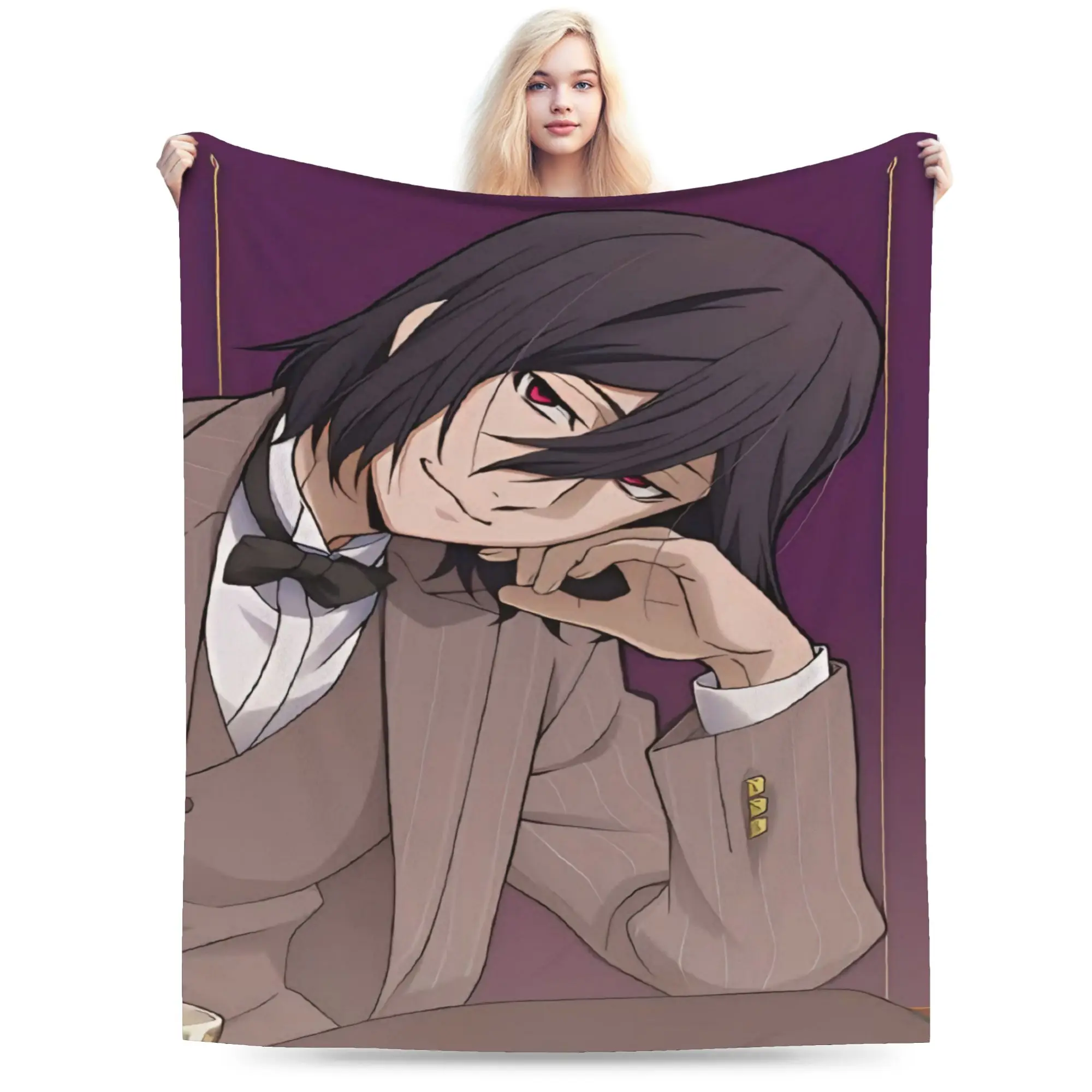 Fyodor D From B-Bungo Stray Dogs Blanket Quality Soft Warm  Throw Blanket Winter Office Couch Chair Sofa Bed Funny Bedspread
