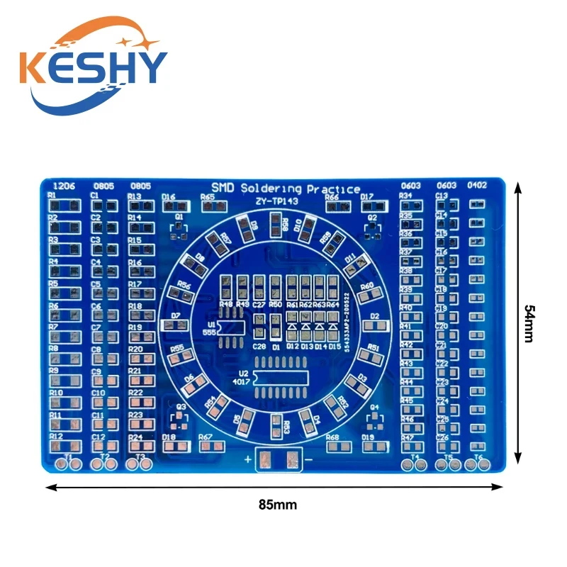 Zestaw do samodzielnego montażu: SMD NE555 CD4017 Obrotowe Migające LED Komponenty SMT LQFP44 Płytka do Ćwiczeń Lutowania Zestaw Treningowy Obwodów Elektronicznych DIY — zdjęcie produktu 4