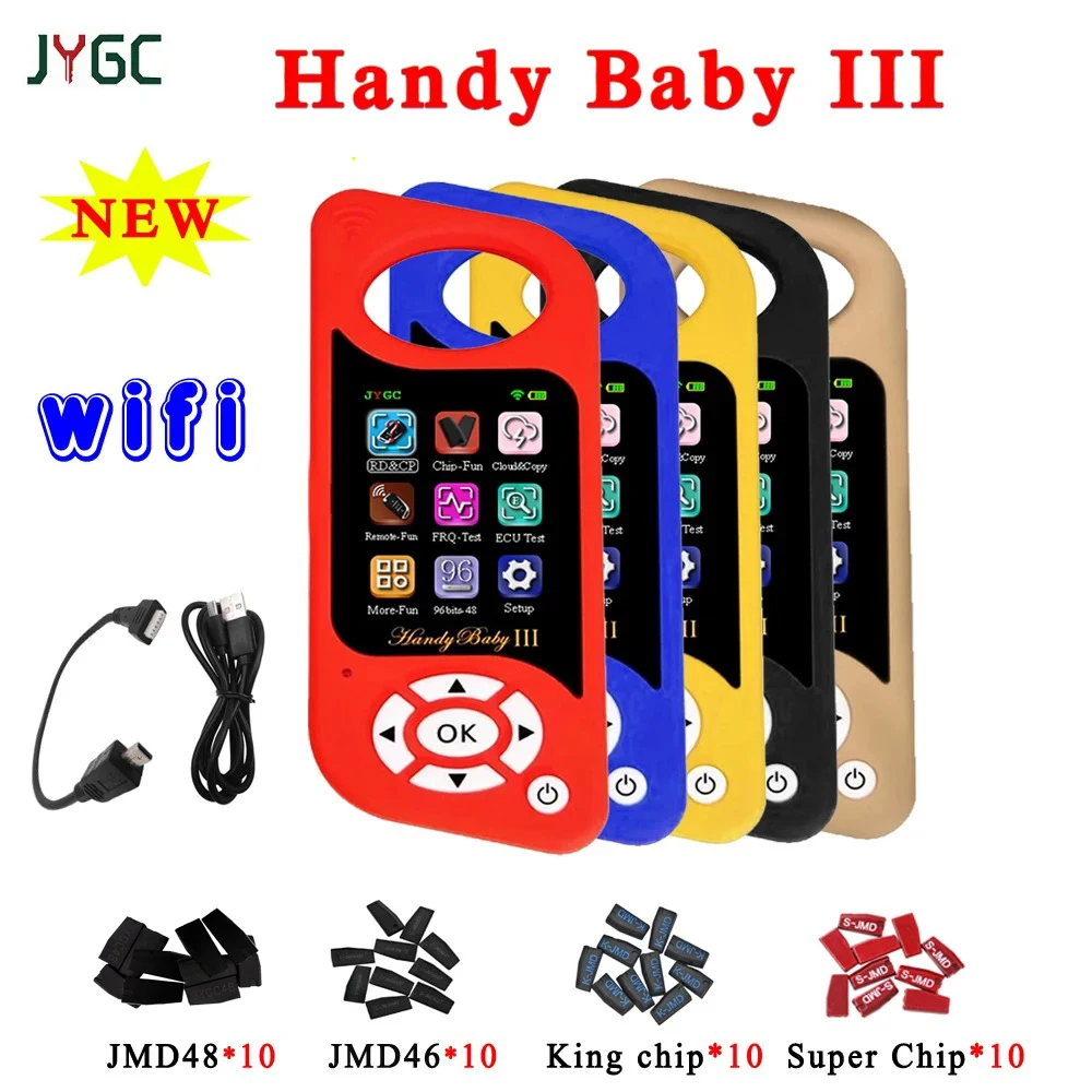 2023 JYGC JMD Handy Baby III Car Key Copier Auto Key Programmer dla 4D/46/48/G/KING/Red Chip Copy 96bit 48 Chip Multi-language