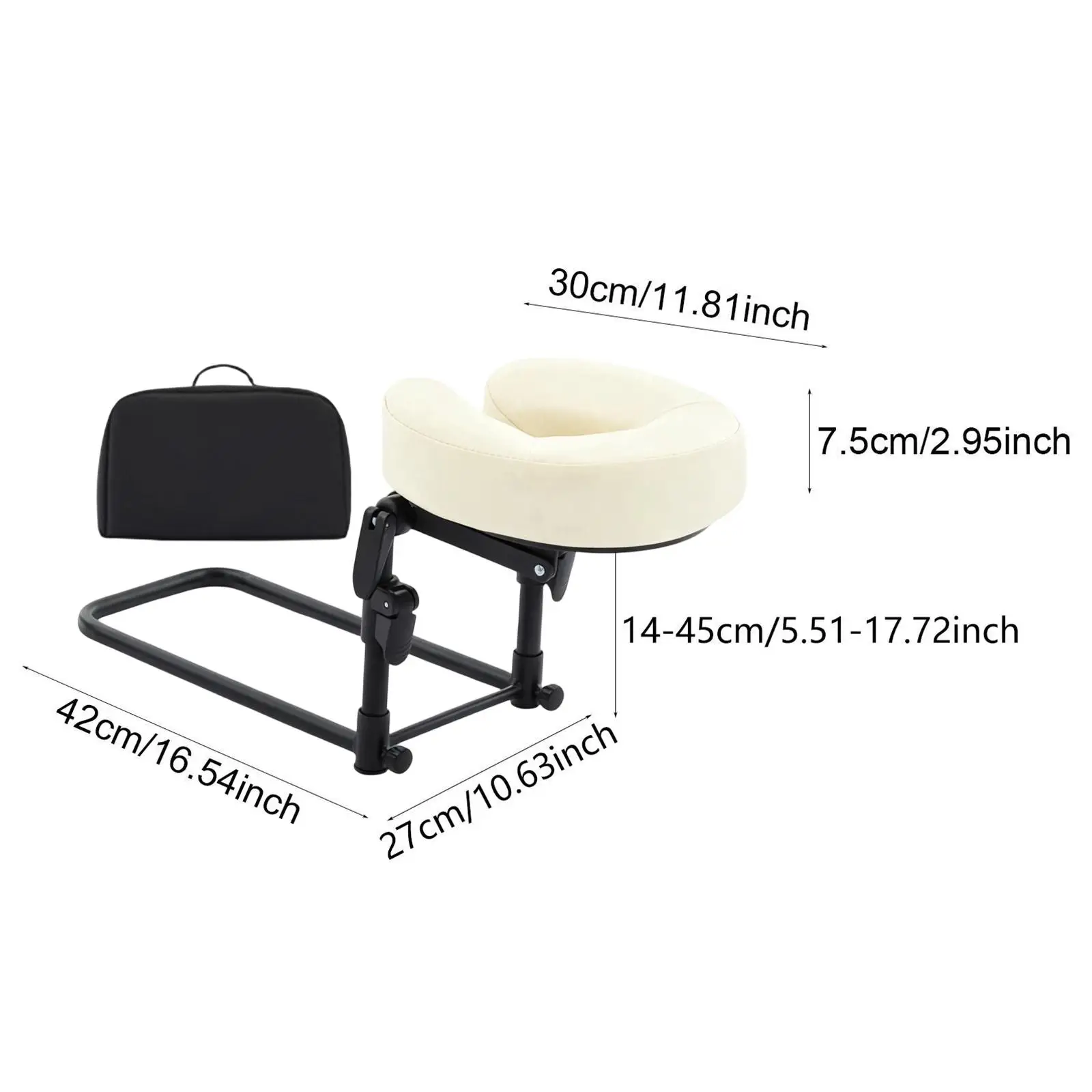 Headrest for Bed Face Cradle Adjustable Angle Siesta Artifact Professional Portable Accessory Resuable for Office Salon Home SPA
