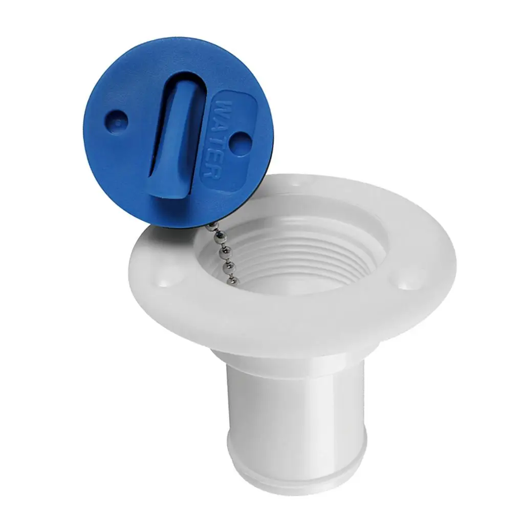 

Durable White Nylon Boat Yacht Truck Water Deck Filler for 38mm Socket with Blue Cap Marine Kayak Canoe Boat Parts Accessories