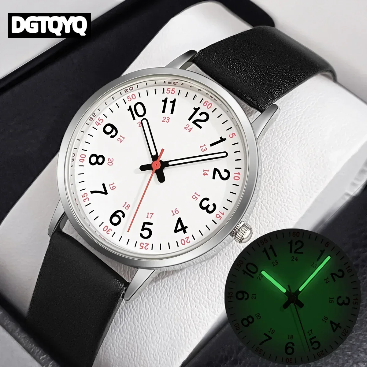 Women Luminous Watch Fashion Casual Leather Belt Watches Simple Ladies' Small Dial Quartz Clock Dress Wristwatches for Girls