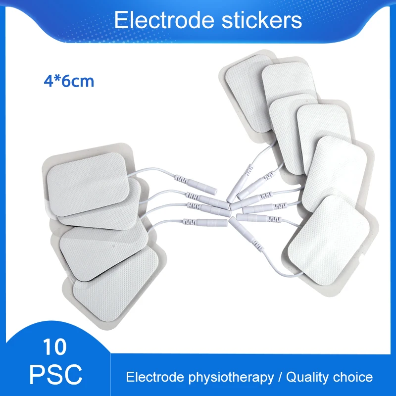 10pcs TENS EMS Electrode Pads Gel Nerve Muscle Stimulator Electrode Stickers for Electrodes Physiotherapy Massager Machine