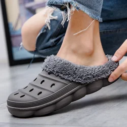 Men's padded slippers home outdoor warm thick cotton shoes winter cave shoes garden shoes leisure outdoor home