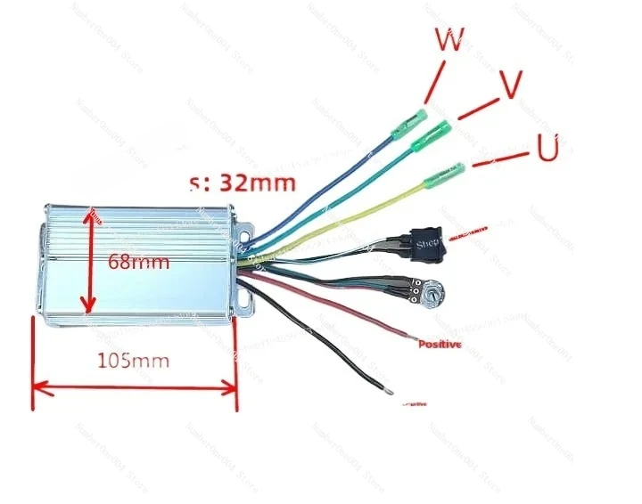 

Контроллер бесщеточного двигателя постоянного тока, 24 В, 48 В, мощный драйвер бесщеточного двигателя, 480 Вт, 10 А