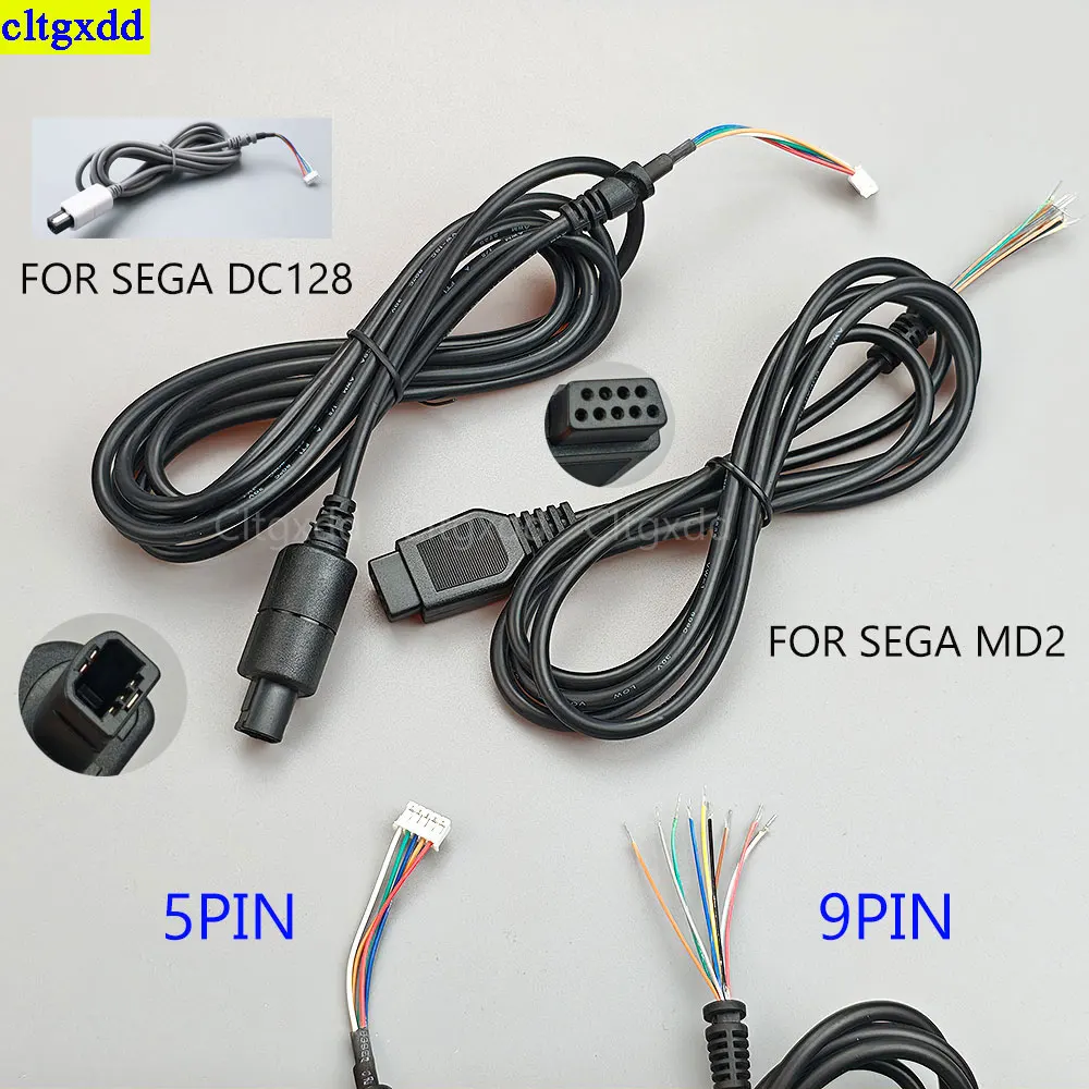Cltgxdd 1piece extension cable FOR SEGA Dreamcast DC128/MD2 controller, game console connection cable, 5pin/9pin cable