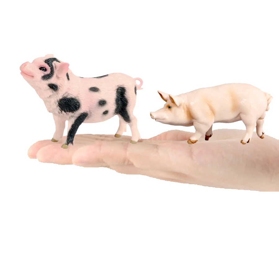 Simulato fattoria pollame animali maiale scrofa famiglia Set modello figurina Home Decor Action Figures adorabili giocattoli educativi artigianali per bambini