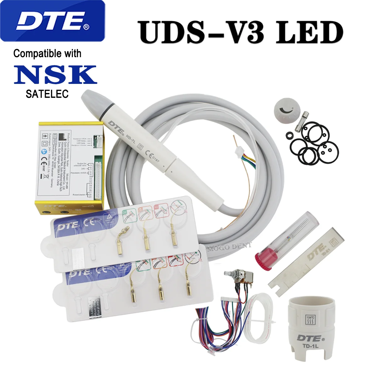 

Original Woodpecker DTE Dental Ultrasonic Scaler Built-in UDS V3 LED Scaler Handpiece HD-7L Fit NSK SATELEC Dentistry Material