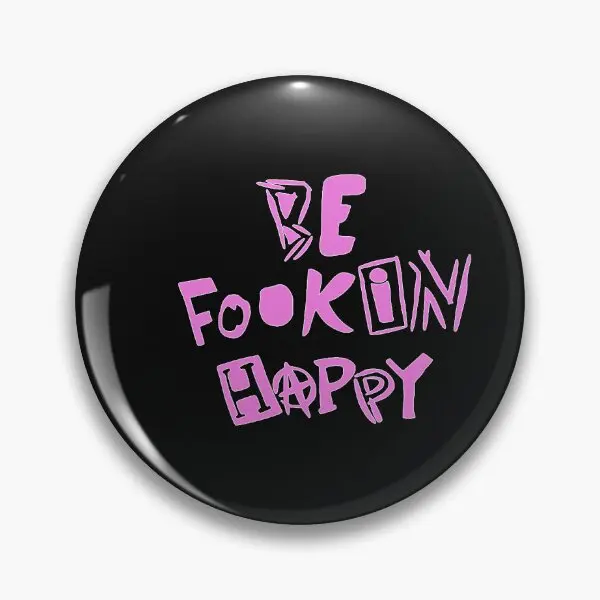 Yungblud Be Fookin Happy Sudadera con capucha con cremallera botón suave Pin Collar regalo mujeres solapa Pin ropa divertida lindo decoración de dibujos animados sombrero Metal