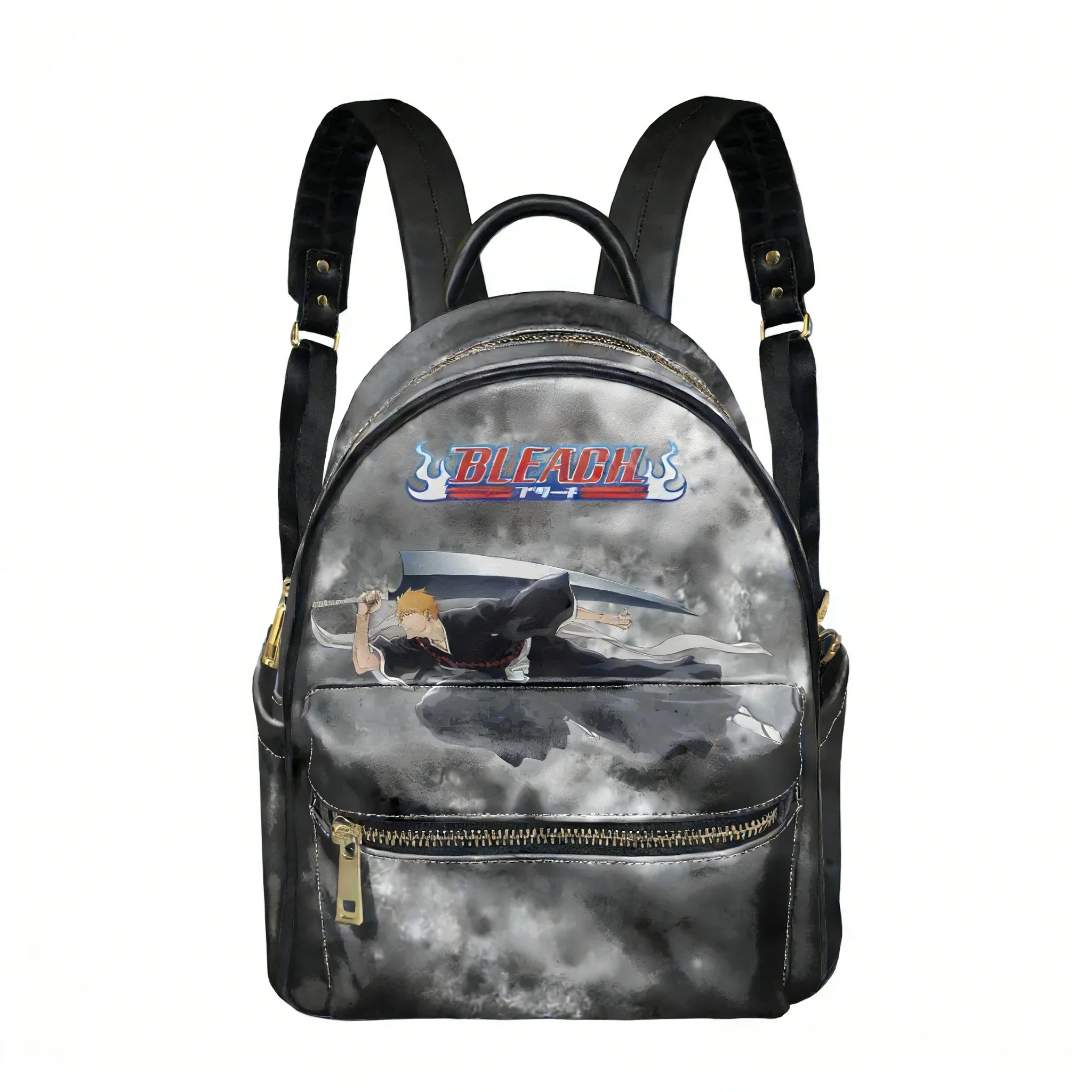 Bleach Backpack Womens Mens Knapsack Custom Made Text Image Double Shoulder Bags Business Travel Bookbag Rucksack Gift Daypack