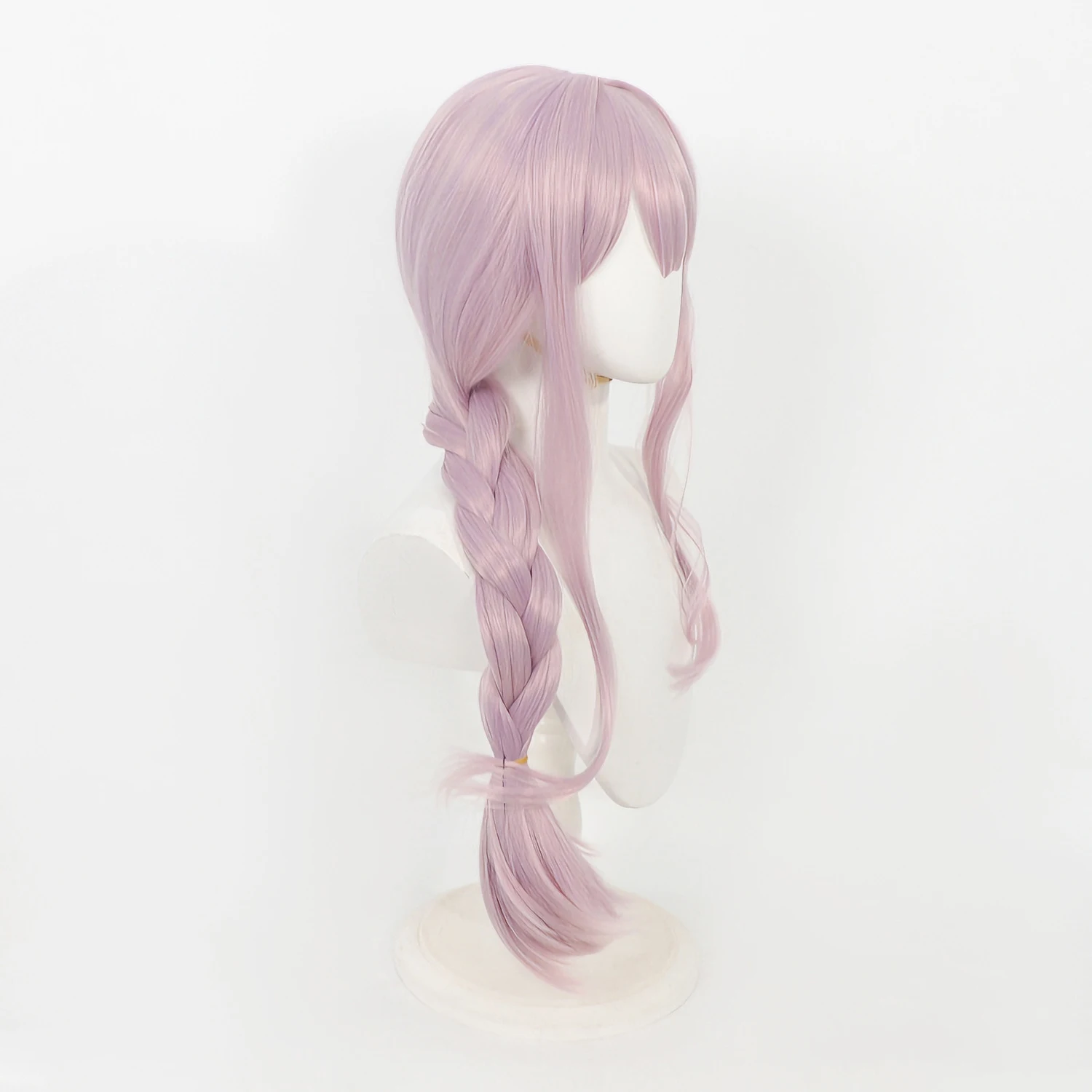 Nikke Crimson Shadow Cos Wig Light Pink Long Braids Scalp Top Heat Resistant Synthetic Anime Wig Halloween with Wig Cap