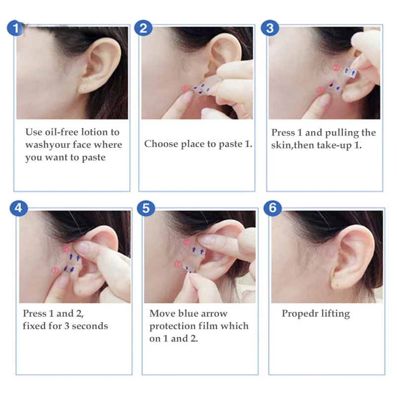 400pcs Lifting Up Face Stickers Invisible Transparent Thin Face Contours Patche Chin Lift Tools V-Shape Face Skin Adhesive Tape
