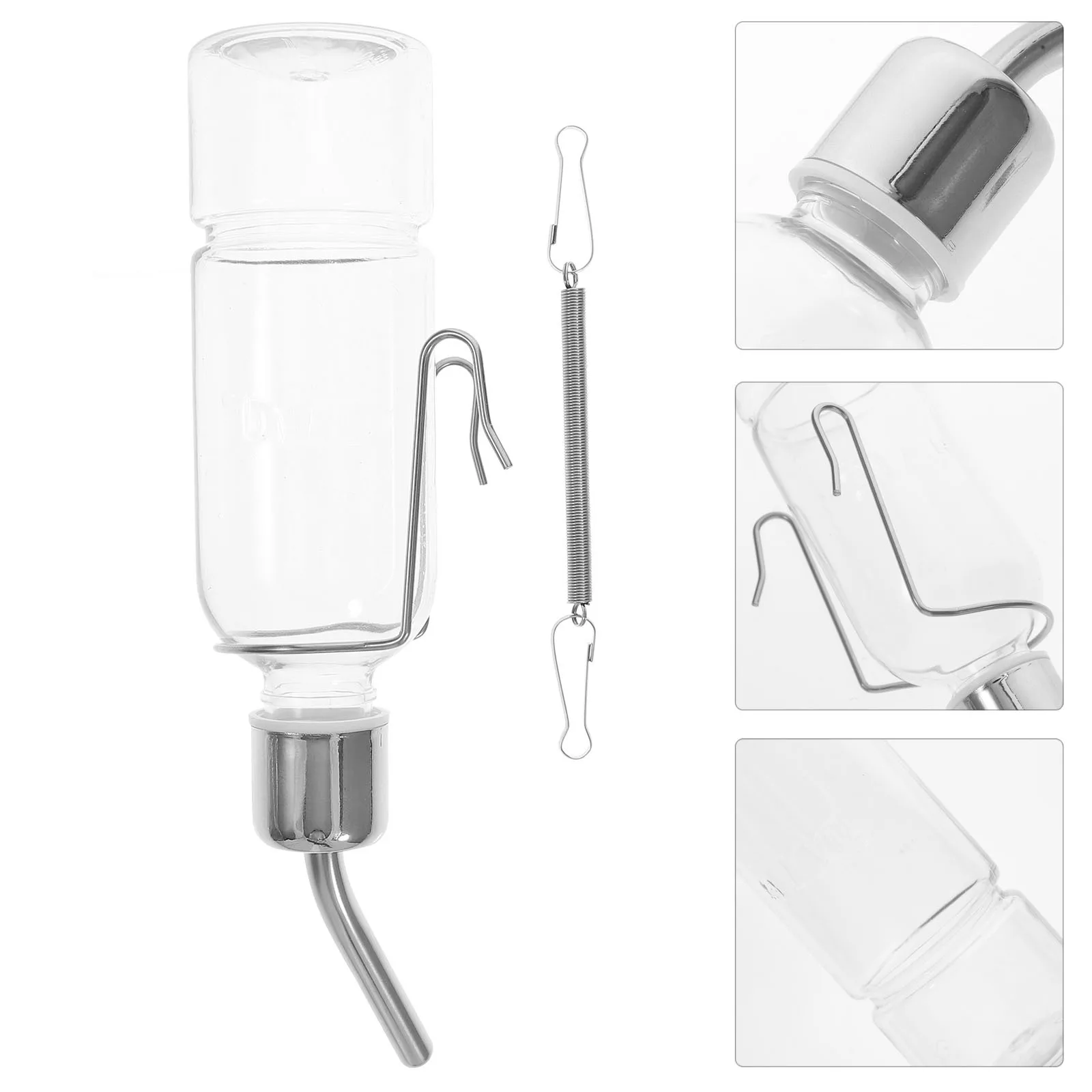 

2Pcs Pet Water Dispenser Vertical Design Hanging Small Pet Water Feeder for Rabbit Guinea Pig Hamster Chinchilla Automatic