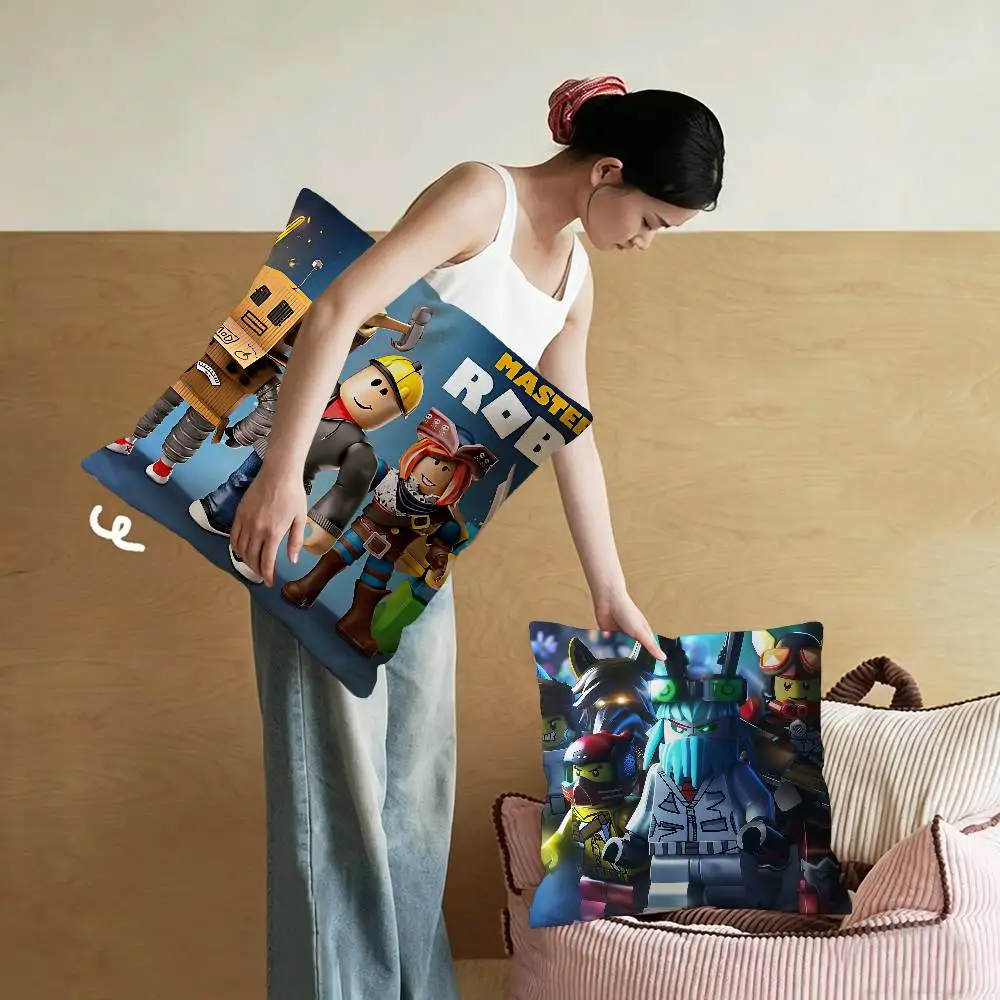Hot Game-R-Robloxs Pillowcase toon Gift Cushion Cover Bedroom Home Sofa Chair Seat Decor pillow case