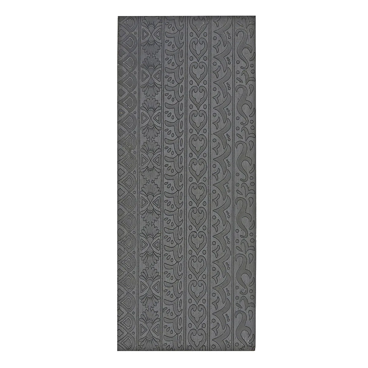 Durston Art-Nouveau Multi Pattern Plate 6 Classic Floral Motifs 63x150mm Hardened Steel for Rolling Mill Jewelry Texturing Tool