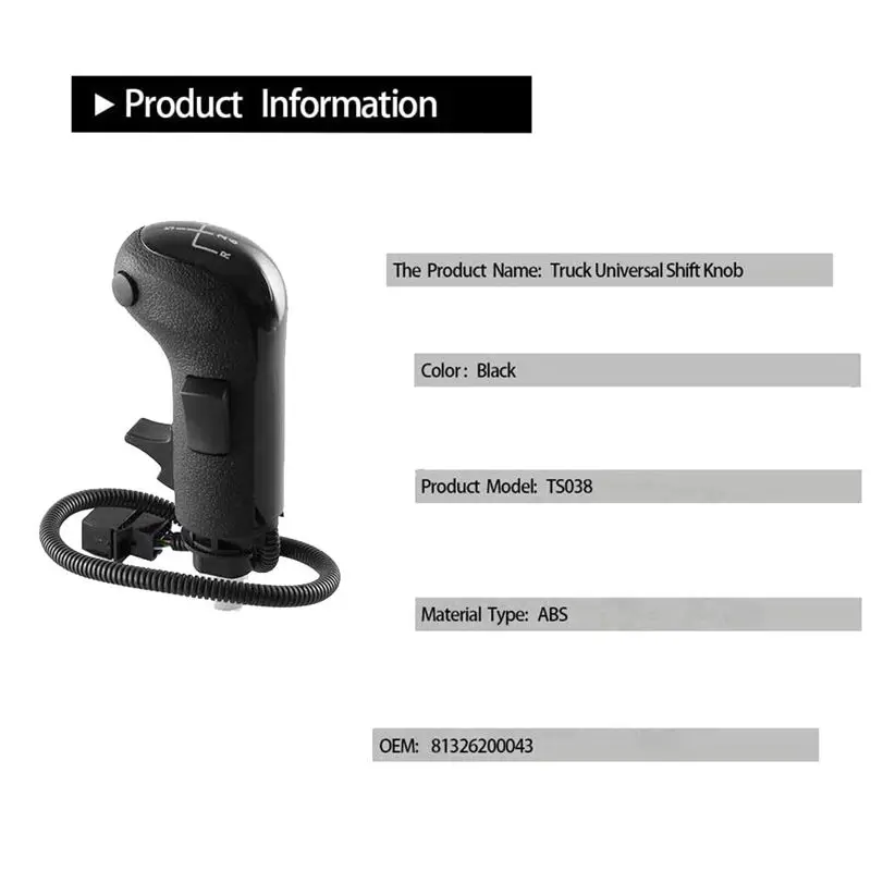 Gear Shift Knob Truck Gear Shift Knob Gear Shifter Lever Head For MAN TGA TGX TGS 81326200043 Top-Rated