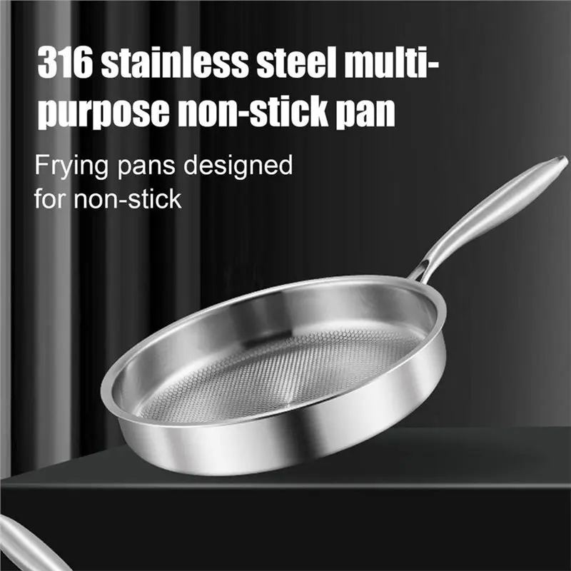 

2025 Trend Glass Lid 28CM Titanium Non-Stick Frying Pan, Stainless Steel Skillet For All Cooktop Applications