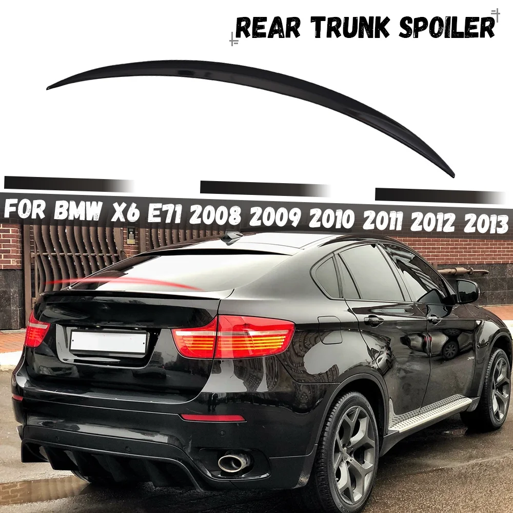 

Rear Spoiler Caps Glossy Black Rear Top Tail Wing Lid Bodykits For BMW X6 E71 2008 2009 2010 2011 2012 2013
