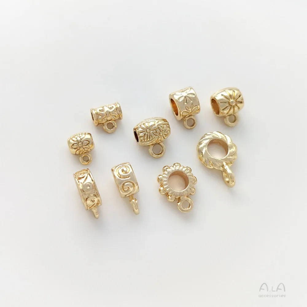 

Copper Clasps 14K Gold Color Barrel Bead Separator Bead Strap Pendant Ring Handmade DIY Bracelet Necklace Jewelry Accessories