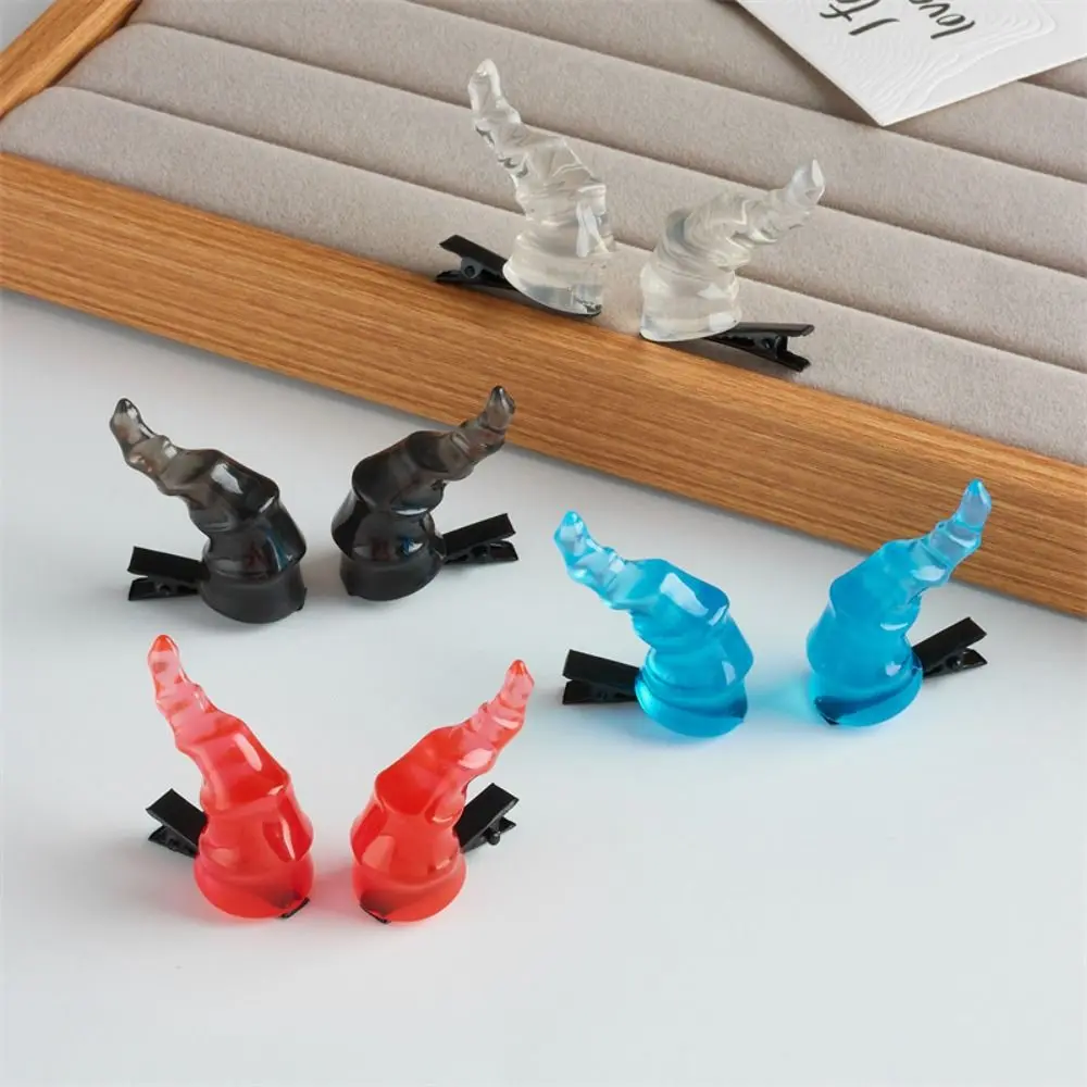 

Cute Gothic Devil Horn Hairpin Hairband Hair Clip Halloween Headband Creatively Duckbills Braids Halloween Hair Hoop Cosplay
