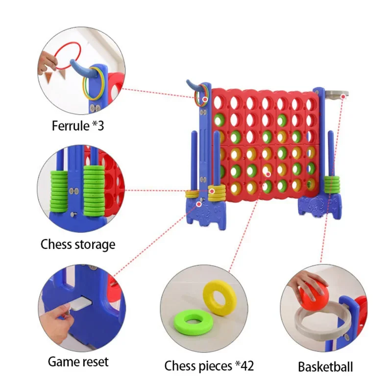 3 in 1 giochi da tavolo per bambini giochi per feste al coperto basket giochi sociali Connect 4 in A Line gioco di scacchi Puzzle educativo