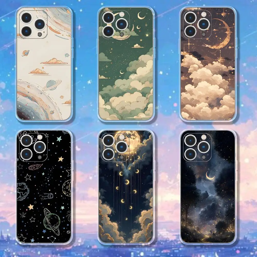 

Fairytale Starry Sky Phone Case For iPhone 17,16,15,14,13,12,11 Pro,Max,Plus,X,XS,XR,SE4,E Mini Transparent Soft Cover