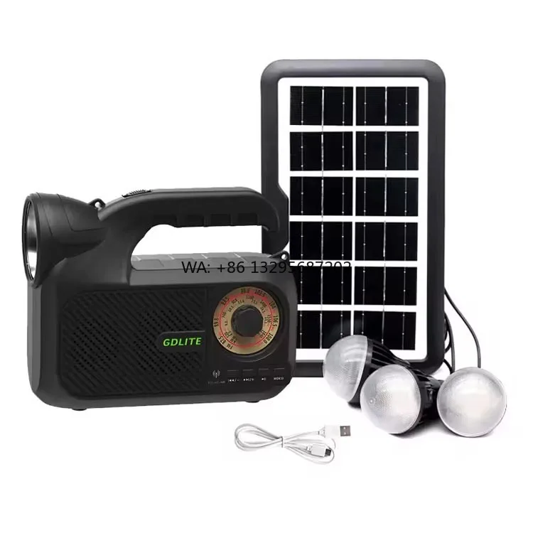 

GD8017AM Popular Style Mini Solar Energy Kit Rechargeable Solar System Energy Power Home Generator with Bt Speaker Led Torch