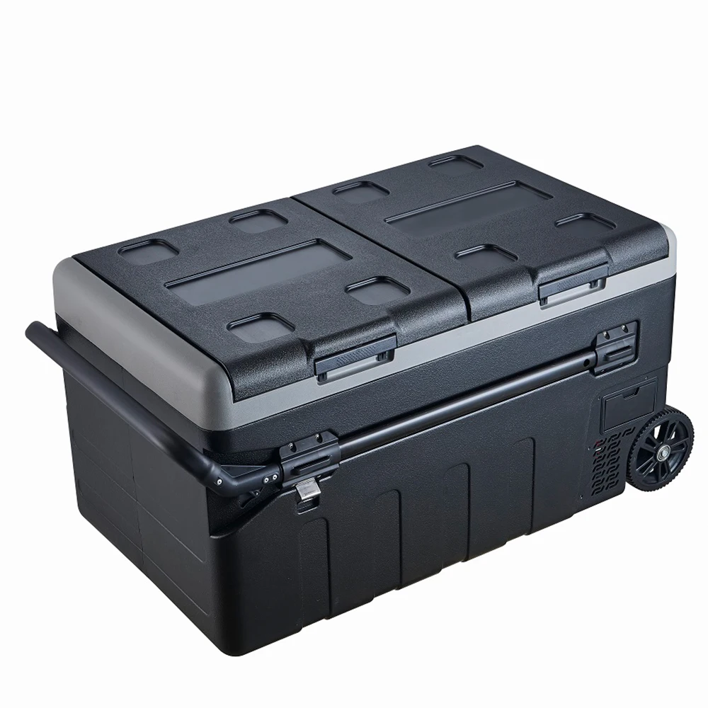 2024 Hot Sale 75L/95L Black Refrigerator Car Camping Absorption Portable Mini Refrigerator for Touring car