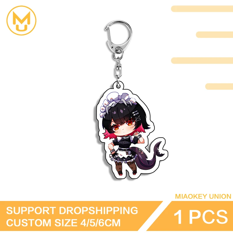 Zenless Zone Zero Ellen Joe Cute Maid Uniform Acrylic Keyring Waterproof Charming Advance Guard Backpack Decor Collection