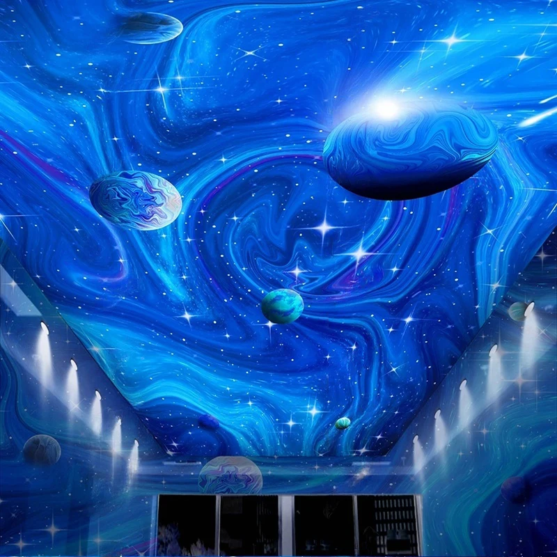 

Custom 3D Starry Sky Mural Ceiling Wallpaper Background for Bedroom Living Room Kids Room Home Interior Decoration Wall Papers