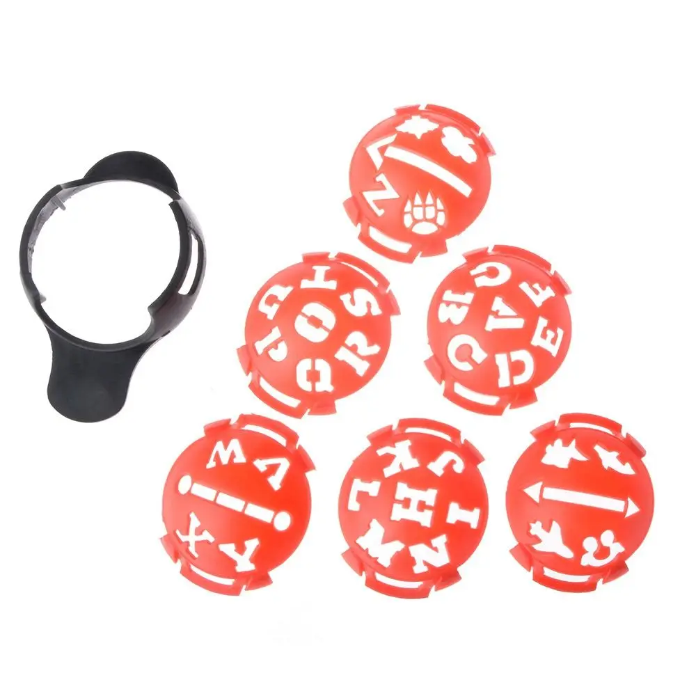 

6 in 1 Golf Line Drawer Template Drawing Alignment Marks Golf Balls Scriber Manual Tool Marker Gadget Golfs Balls Line Marker