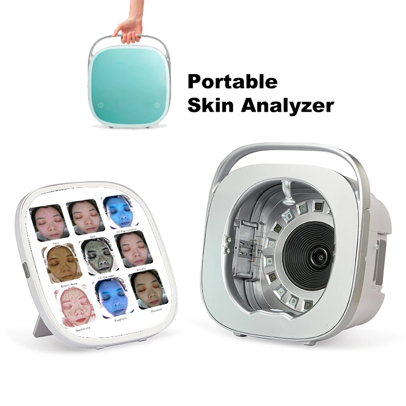 Portable AI 3D Skin Magic Mirror Scanner Facial Skin Analyzer Acne Testing Device for Professional Salon & Home Use