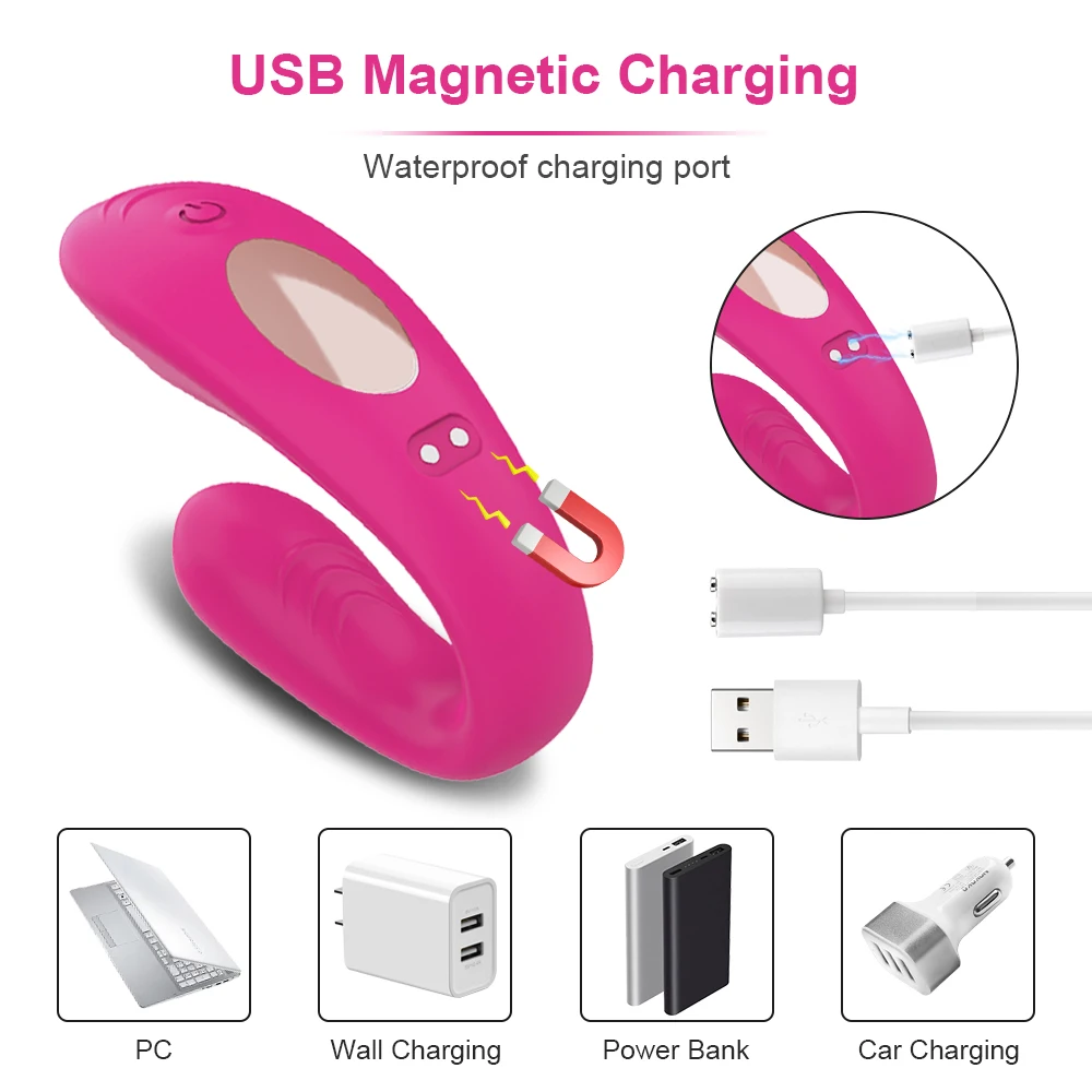 Vibrating Sex Toy For Adult Vagina Clitoris Stimulate U Type Vibrator For Women Masturbator Wireless Remote Vibration For Couple