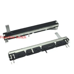 10PCS Total Length Of Straight Sliding Potentiometer 75mm Stroke 60mm A103 10K Dual 8-pin Mixer Slider