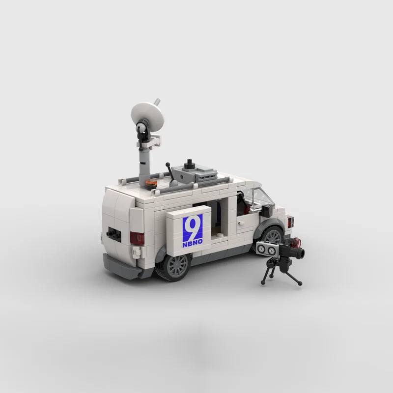 Modèle de camion urbain Moc briques de Construction modulaires mobiles nouvelles Van modèle technologie blocs noël bricolage jouet Construction cadeaux