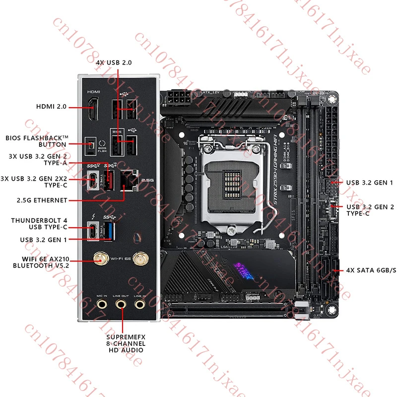 

Для ASUS ROG STRIX Z590-I GAMING WIFI материнская плата с поддержкой DDR4 128 ГБ LGA1200.