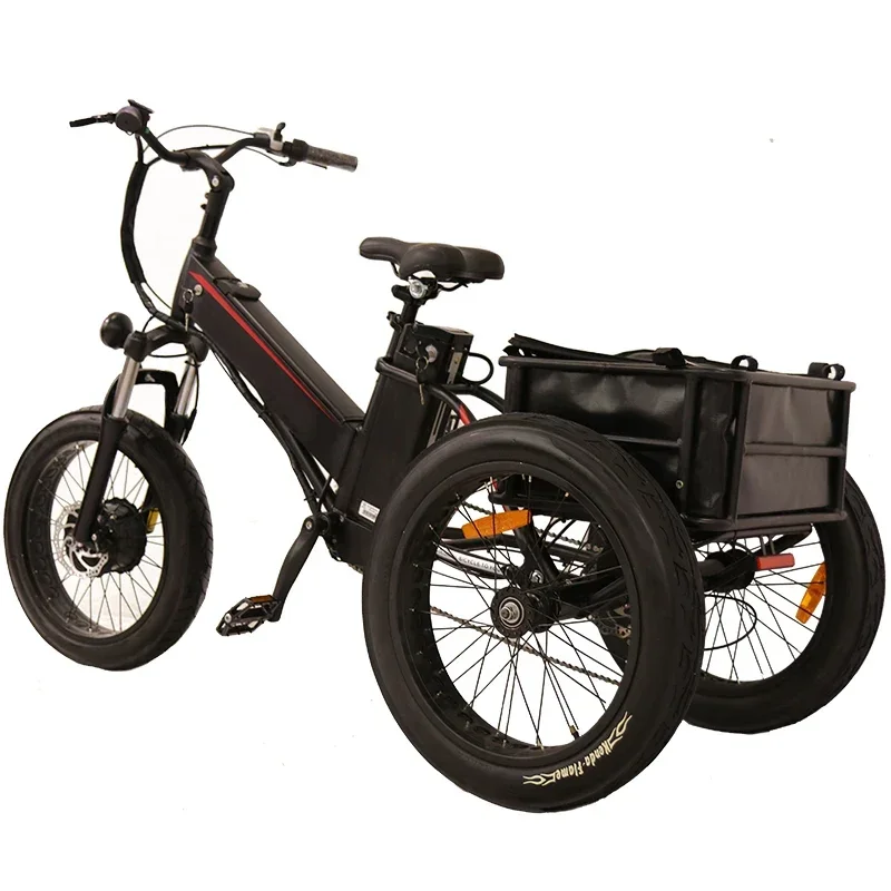 

Three Wheeler Heavy Loading 3 Wheel Adult 500W Motor Bicycle City Cargo Electric Tricycle For Old Elderly People