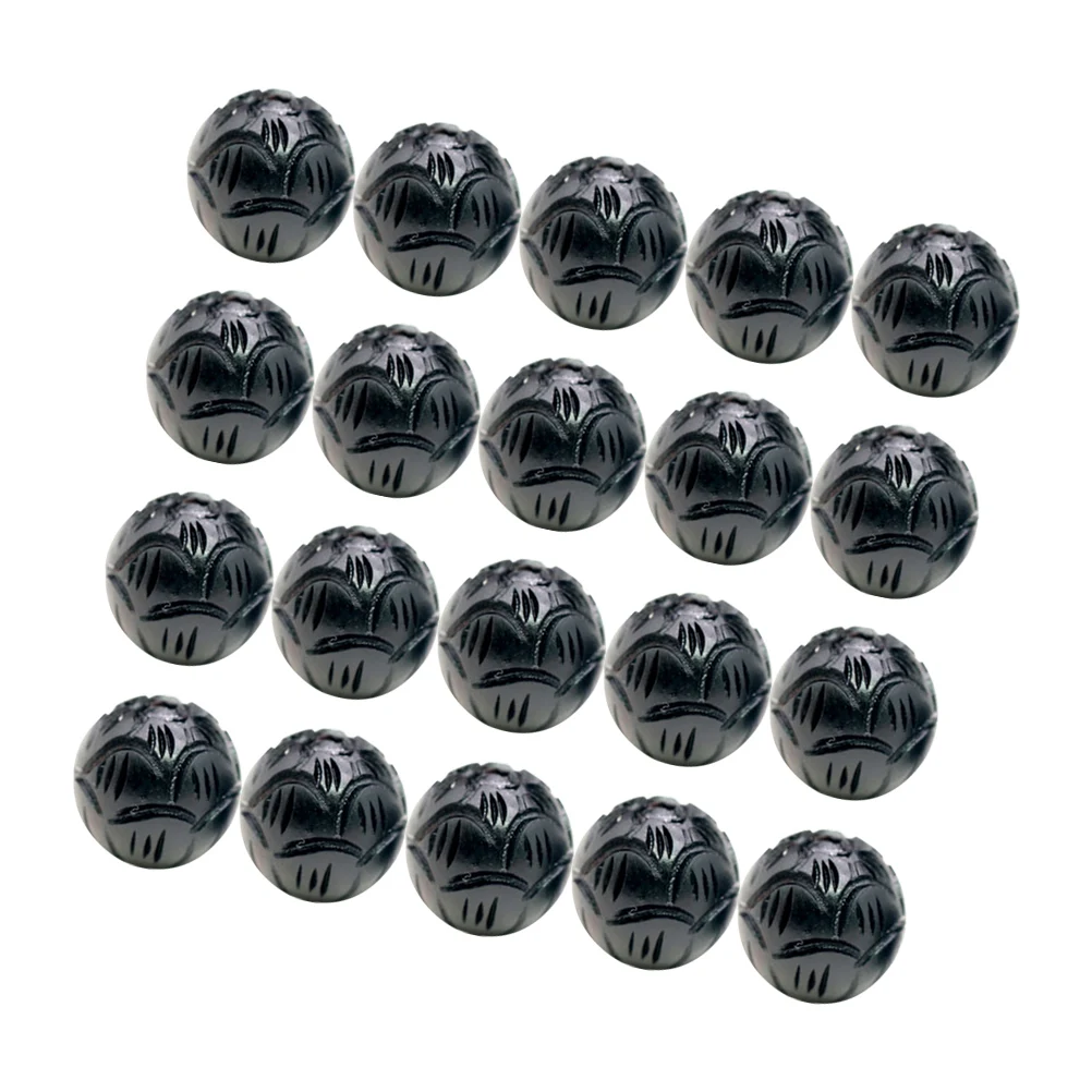 

20 Pcs Black Ebony Beads Set Carved Wooden Lotus DIY Craft Bracelets Necklace Making Buddha Rosary Accessories Jewelry Project