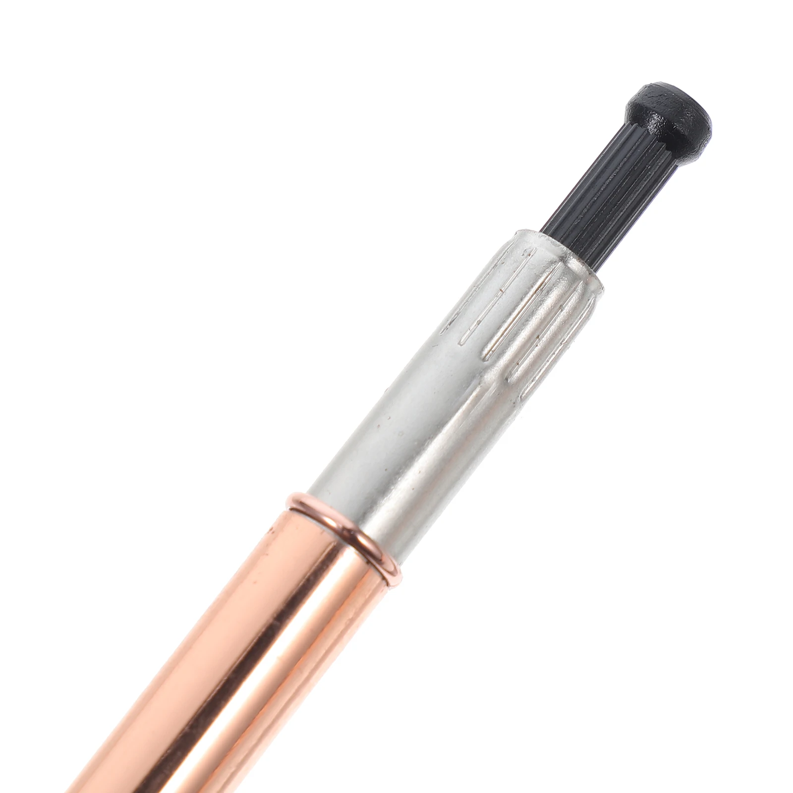 5pcs Metal Rotating Ballpoint Pens 1.0Mm Black Ink Smooth Retractable Portable Writing Tool For Office School Stationery