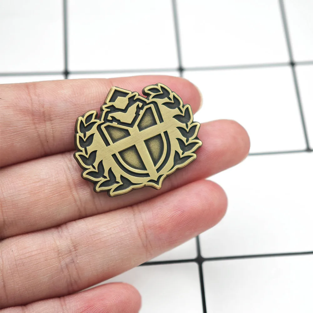 Azur Lane Sardegna Empire Metall-Emaille-Anstecknadel, Spiel-Cosplay-Schild-Abzeichen, Lorbeerkranz-Brosche, Reversnadeln, Anime-Fan-Geschenk, Itabag – Detail 7
