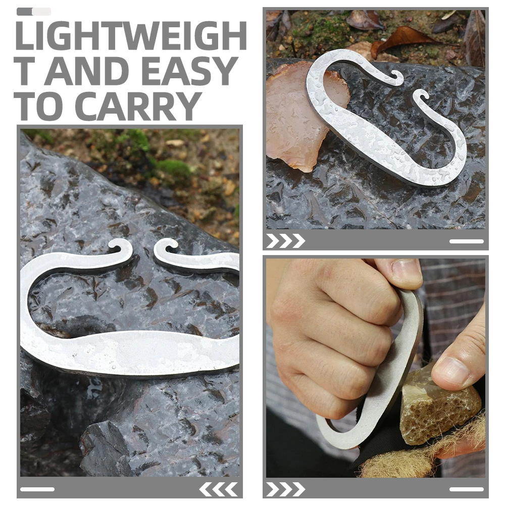 

Outdoor Fire Starter High Carbon Steel Flint Steel Striker Portable Fire Starter Tool Quick Ignition Camping Hiking Survival