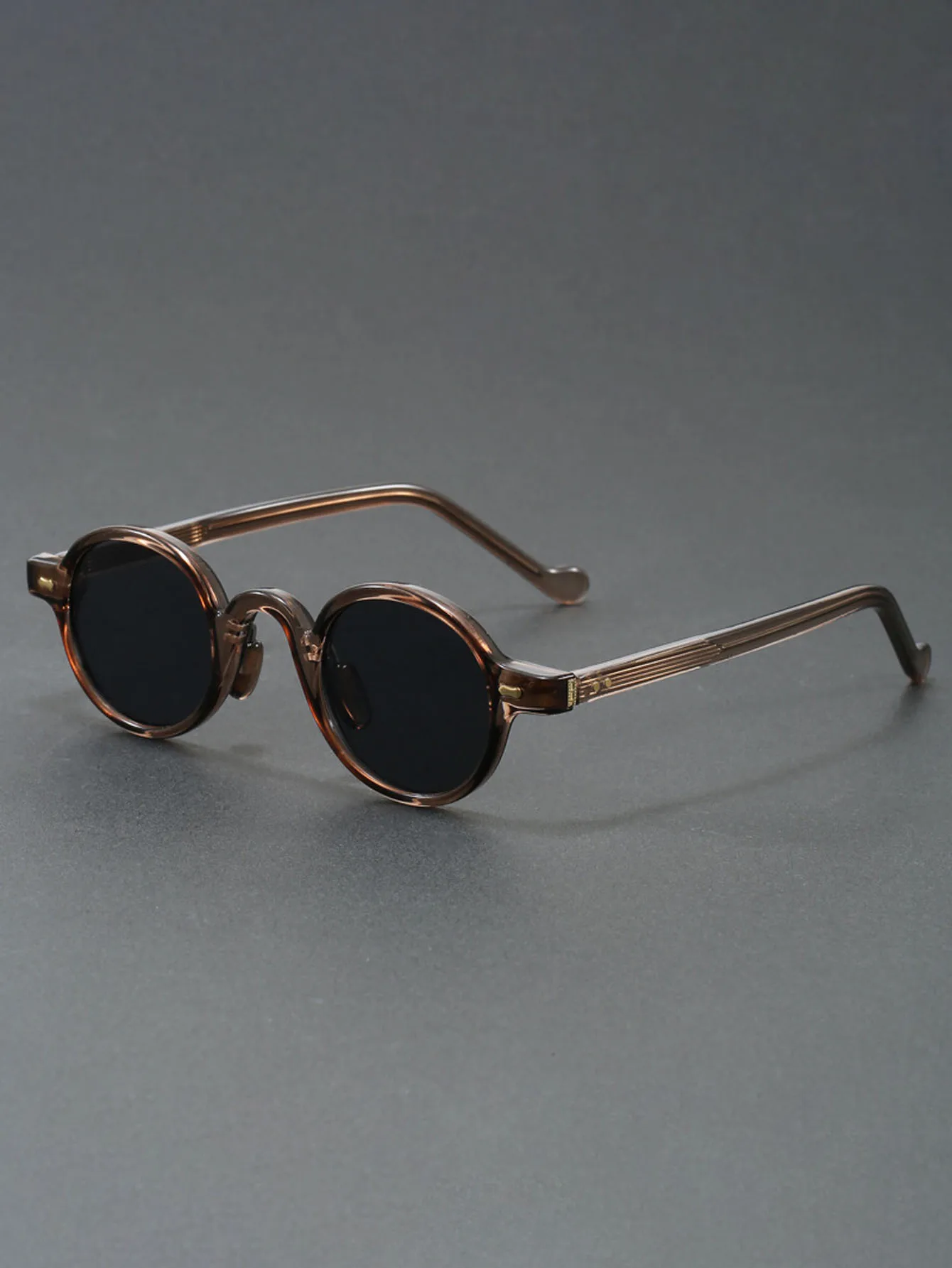 Orange Retro kleine runde Sonnenbrille für Damen und Herren, klassische Luxusmarke, Designer, beliebte Steampunk-Ton-Hip-Hop-Sonnenbrille UV400 – Detail 13