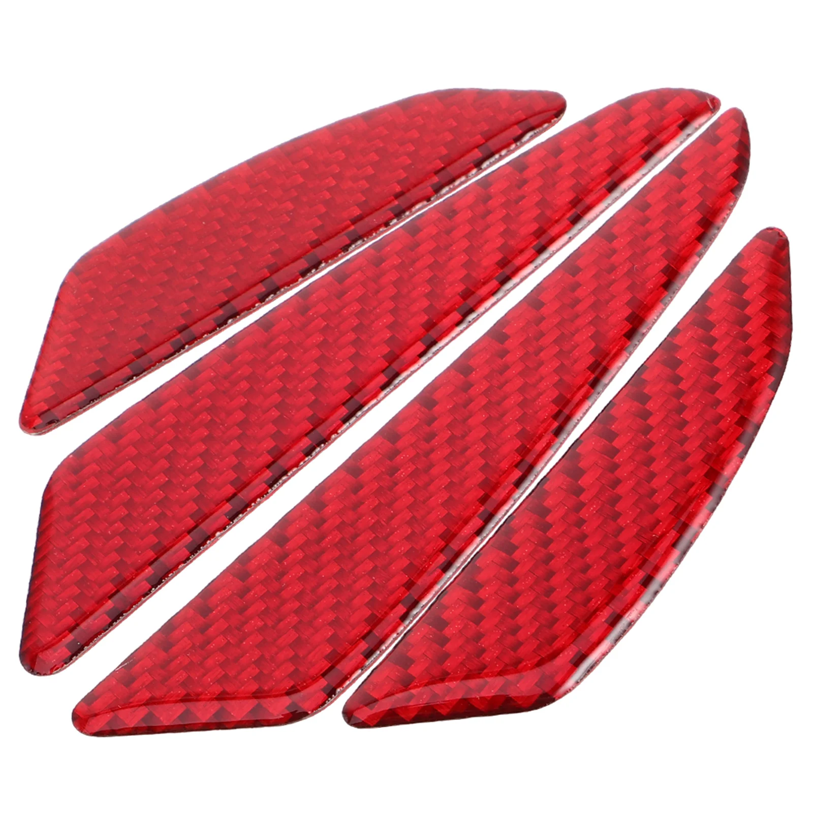 

4Pcs Car Door Anti Collision Strip Genuine Carbon Fiber Decorative Edge Protectors Universal Fit Easy Install Auto