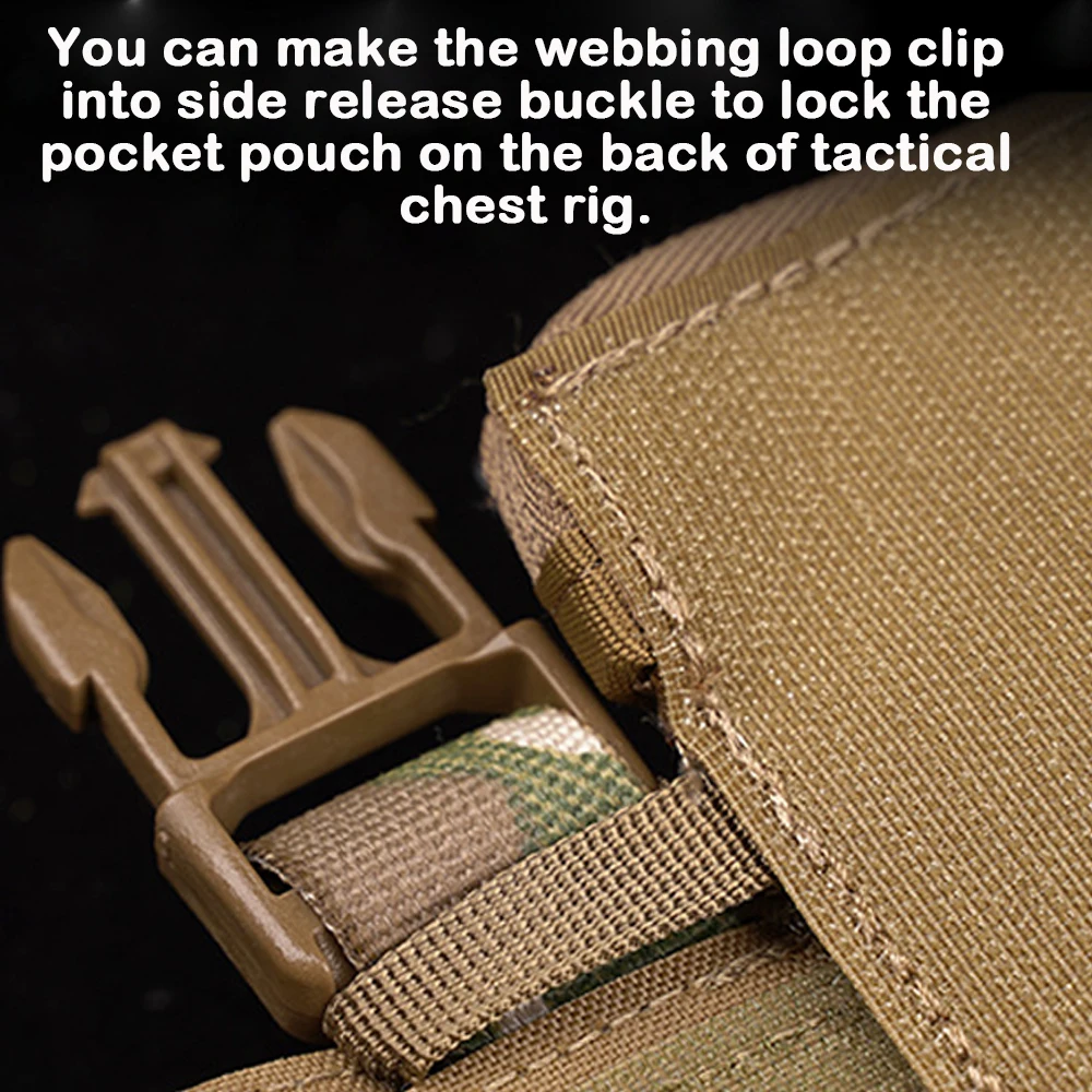 Tactical Admin Pouch Small Pocket Hook And Loop Pouches Organizer Zipper Closure Bag Insert Chest Rig Hunting Vest Accessories