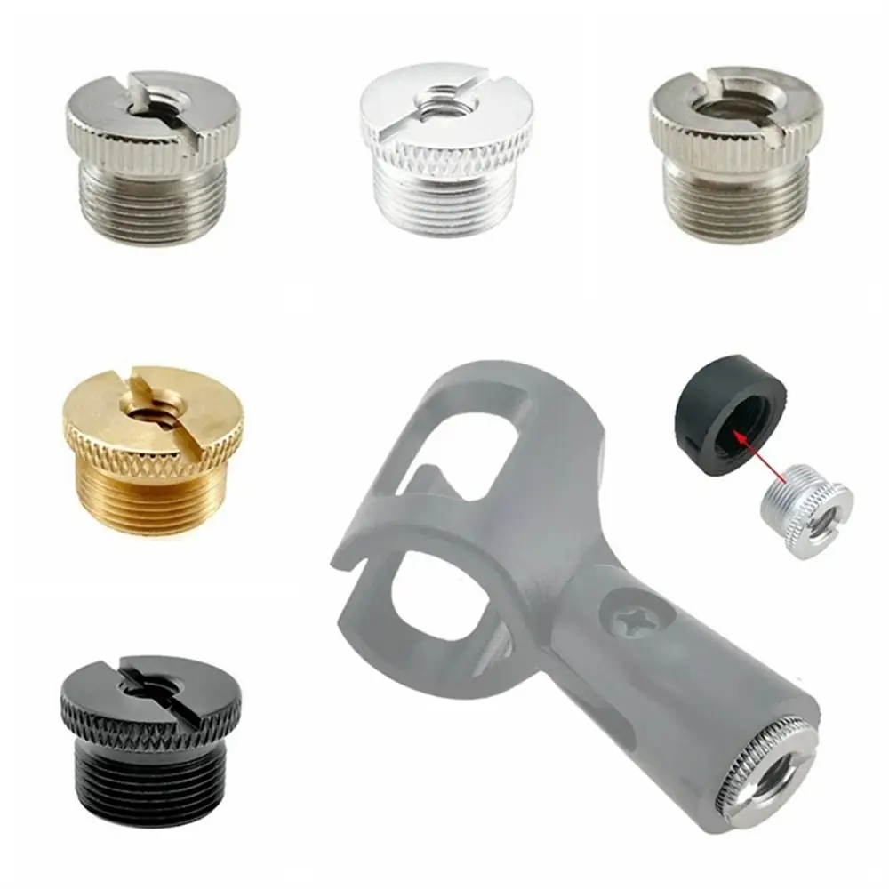 5/8-27 to 3/8-16 Microphone Stand Screw Tripod Adapter Mount Screw Nut Microphone Conversion Screws 1/4-20 Inch Fine Thread